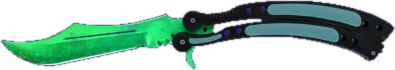 Butterfly Knife Gamma Doppler Emerald CS2 skin reference image