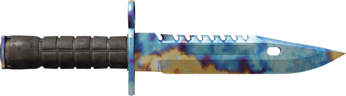 M9 Bayonet Case Hardened pattern 585 reference render, blade view